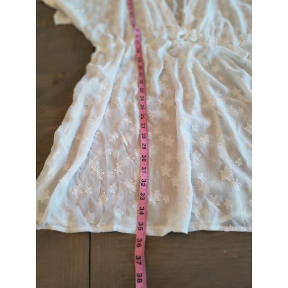 Peyton & Parker Starfish Swim Cover Dress Women's Sz XXL White Short Sleeve - Picture 8 of 14
